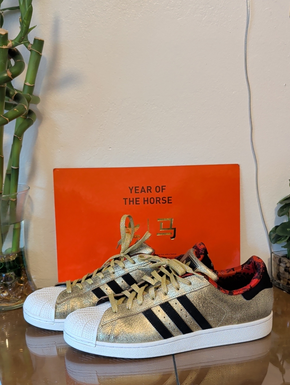 Adidas Superstar II shoes. colorway is METGOL/BLACK1/RUNWH, Size 13